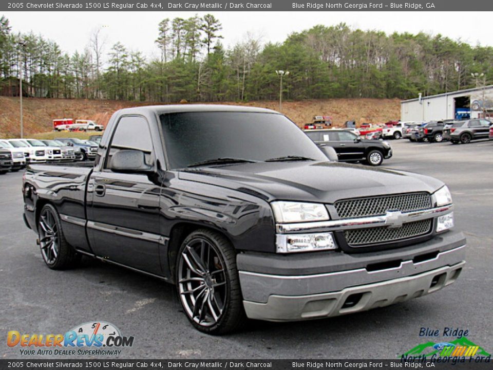 2005 Chevrolet Silverado 1500 LS Regular Cab 4x4 Dark Gray Metallic / Dark Charcoal Photo #8