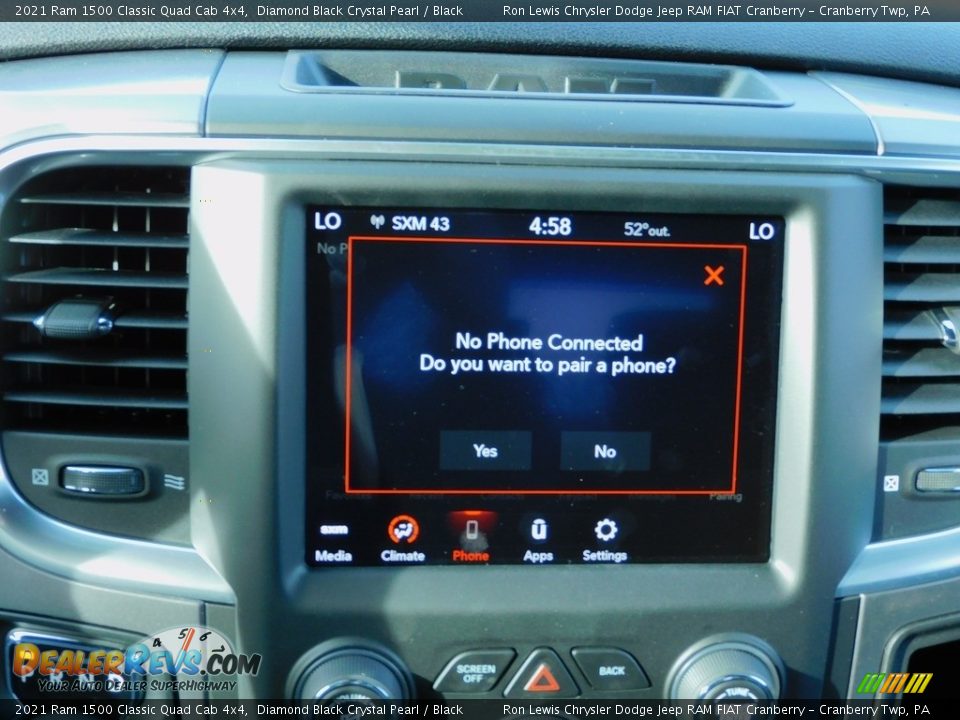 2021 Ram 1500 Classic Quad Cab 4x4 Diamond Black Crystal Pearl / Black Photo #16