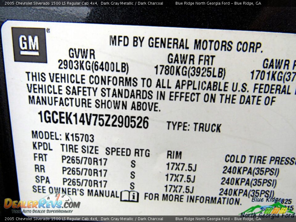 2005 Chevrolet Silverado 1500 LS Regular Cab 4x4 Dark Gray Metallic / Dark Charcoal Photo #21