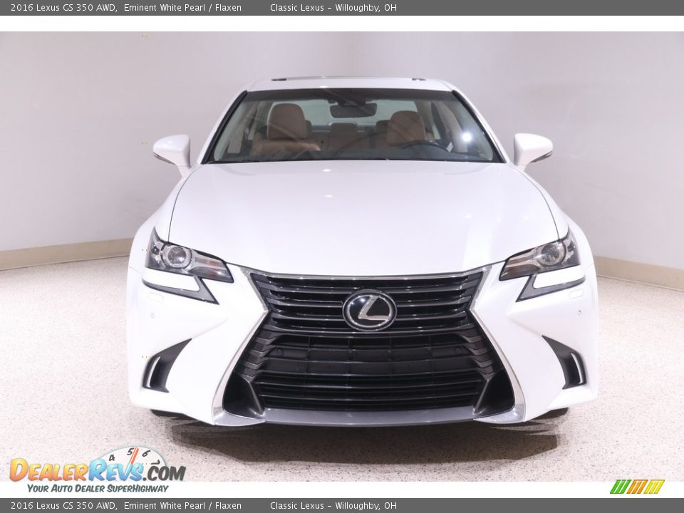 2016 Lexus GS 350 AWD Eminent White Pearl / Flaxen Photo #2