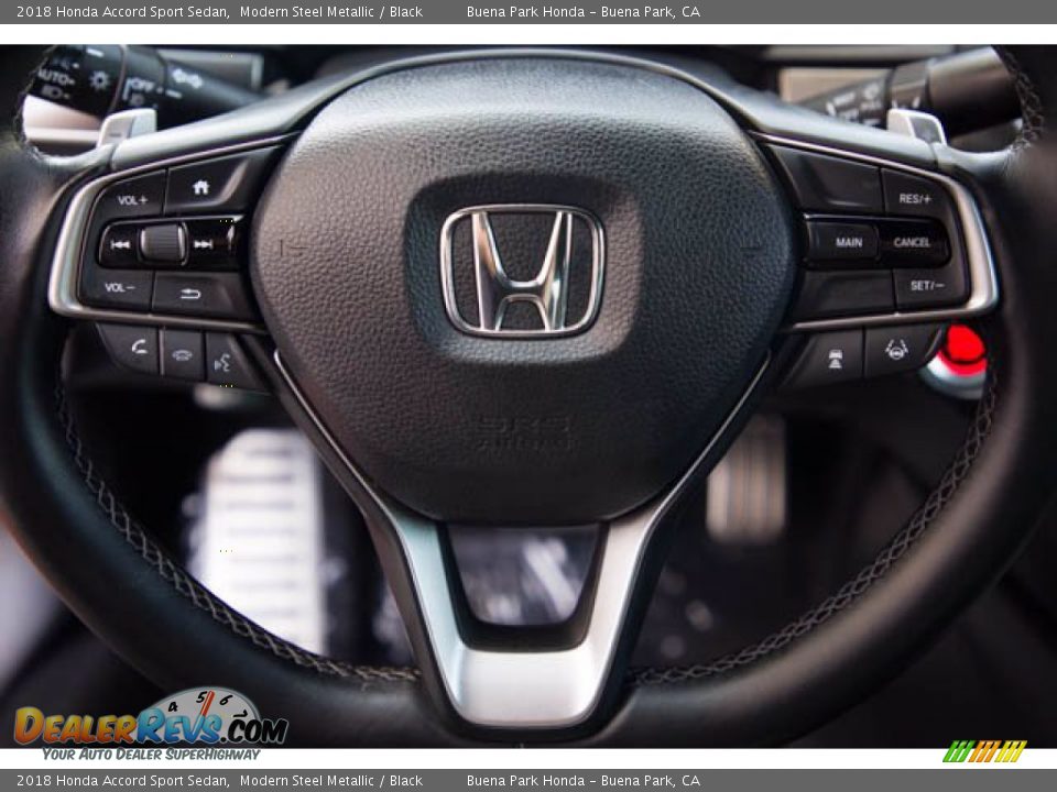 2018 Honda Accord Sport Sedan Modern Steel Metallic / Black Photo #13