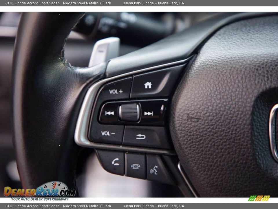 2018 Honda Accord Sport Sedan Modern Steel Metallic / Black Photo #14