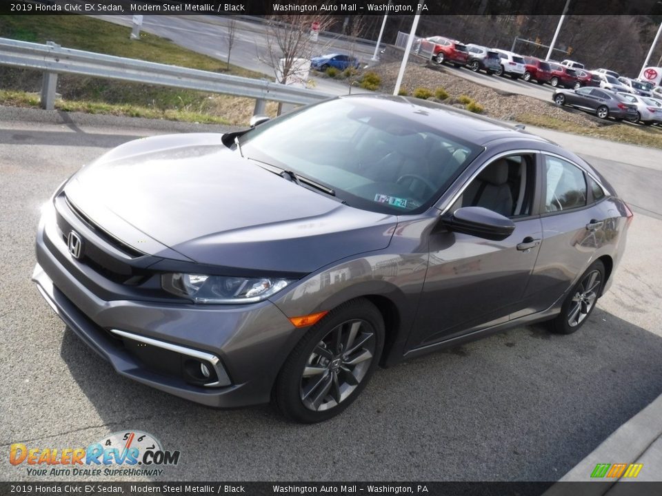 2019 Honda Civic EX Sedan Modern Steel Metallic / Black Photo #10