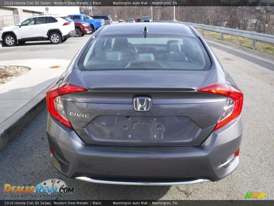 2019 Honda Civic EX Sedan Modern Steel Metallic / Black Photo #14