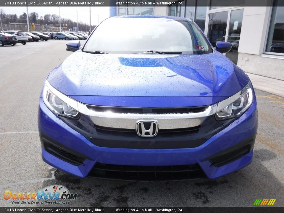 2018 Honda Civic EX Sedan Aegean Blue Metallic / Black Photo #5