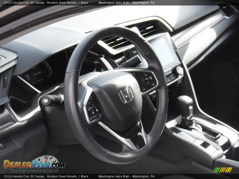 2019 Honda Civic EX Sedan Modern Steel Metallic / Black Photo #18