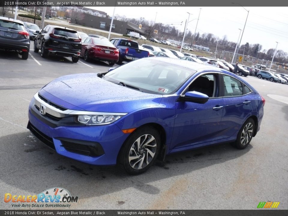 2018 Honda Civic EX Sedan Aegean Blue Metallic / Black Photo #6