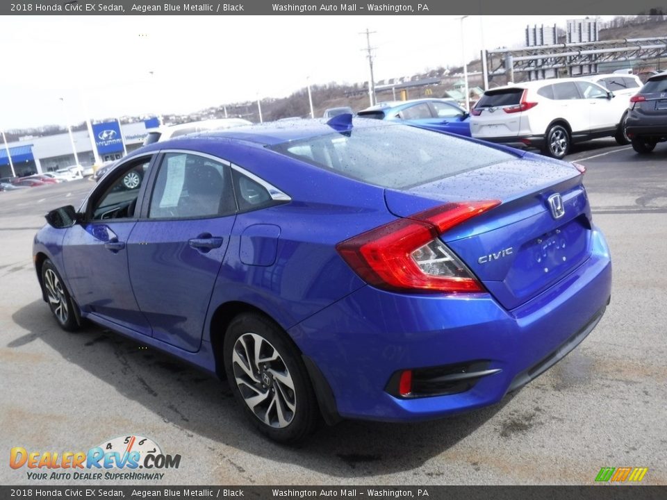 2018 Honda Civic EX Sedan Aegean Blue Metallic / Black Photo #8