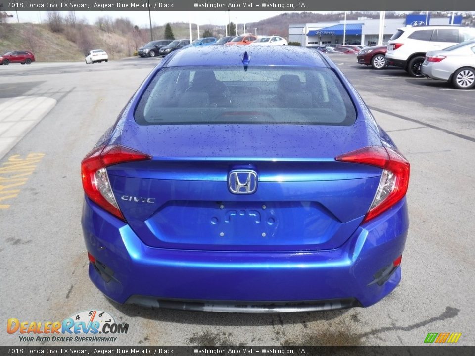 2018 Honda Civic EX Sedan Aegean Blue Metallic / Black Photo #9