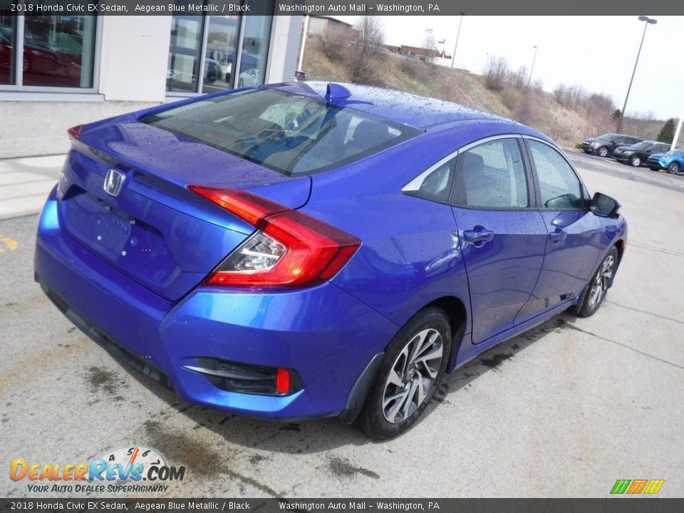 2018 Honda Civic EX Sedan Aegean Blue Metallic / Black Photo #10