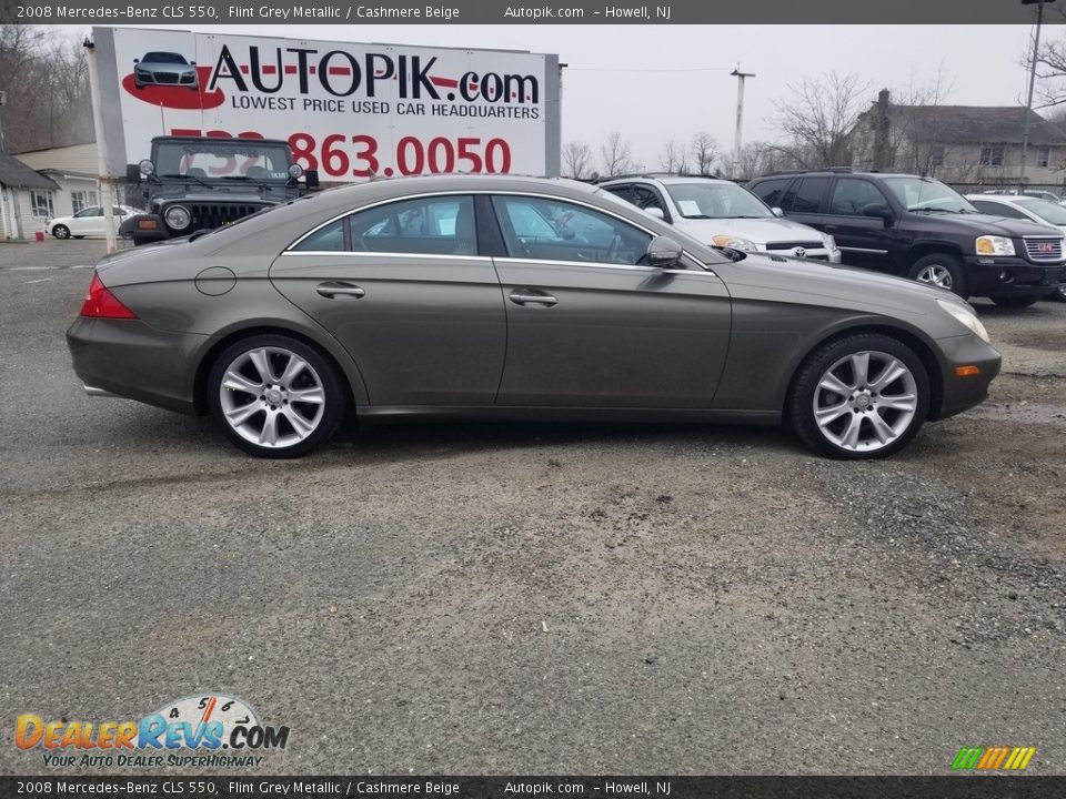 2008 Mercedes-Benz CLS 550 Flint Grey Metallic / Cashmere Beige Photo #2