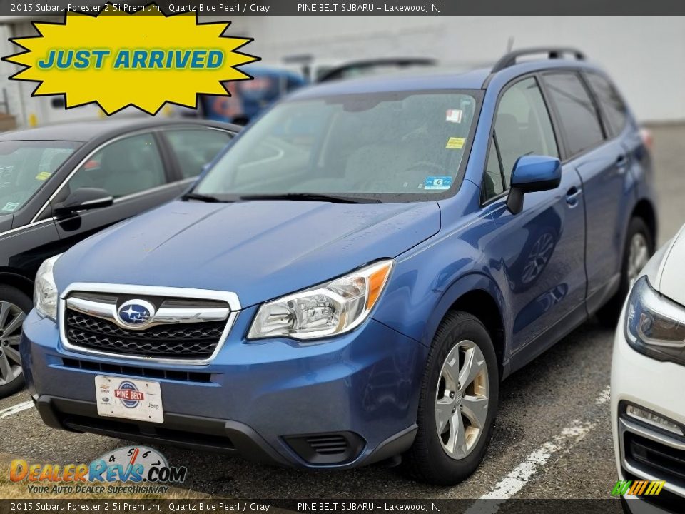 2015 Subaru Forester 2.5i Premium Quartz Blue Pearl / Gray Photo #1