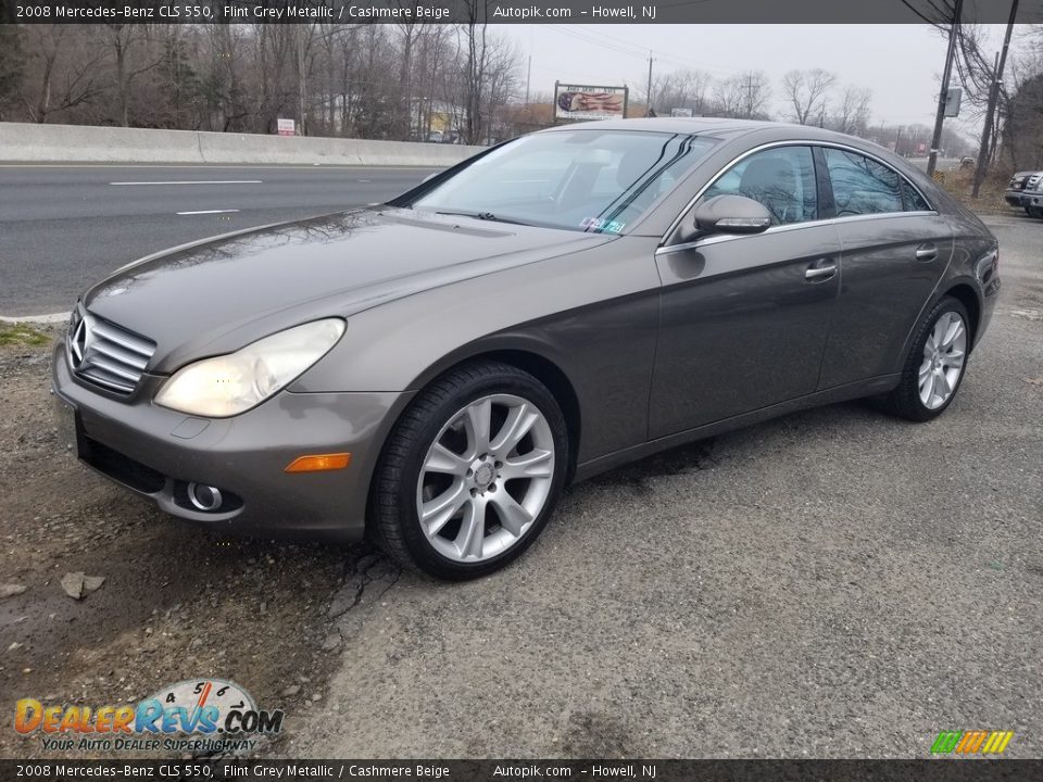 2008 Mercedes-Benz CLS 550 Flint Grey Metallic / Cashmere Beige Photo #7