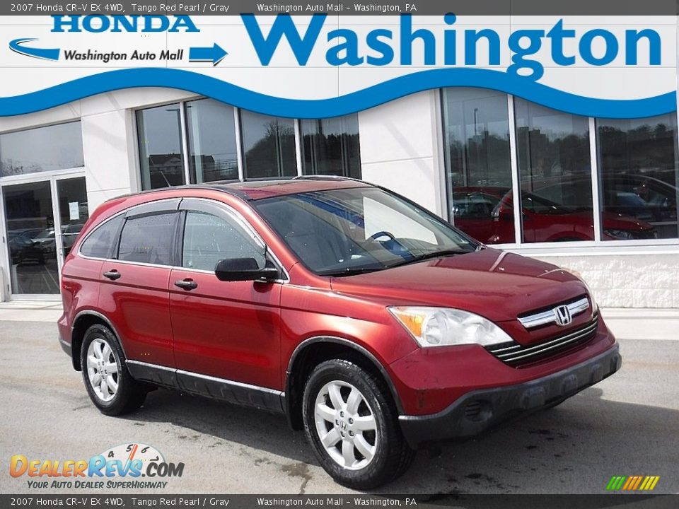 2007 Honda CR-V EX 4WD Tango Red Pearl / Gray Photo #1