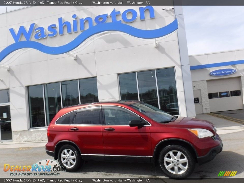 2007 Honda CR-V EX 4WD Tango Red Pearl / Gray Photo #2