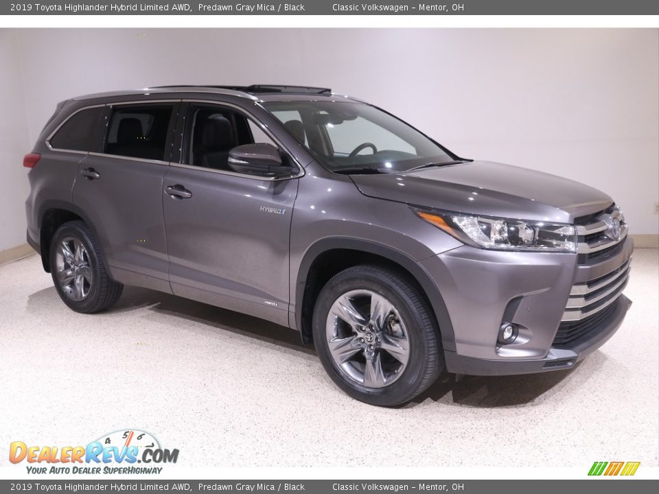 2019 Toyota Highlander Hybrid Limited AWD Predawn Gray Mica / Black Photo #1
