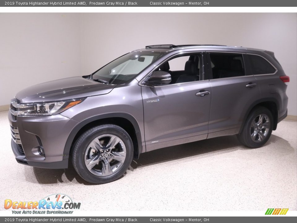 2019 Toyota Highlander Hybrid Limited AWD Predawn Gray Mica / Black Photo #3