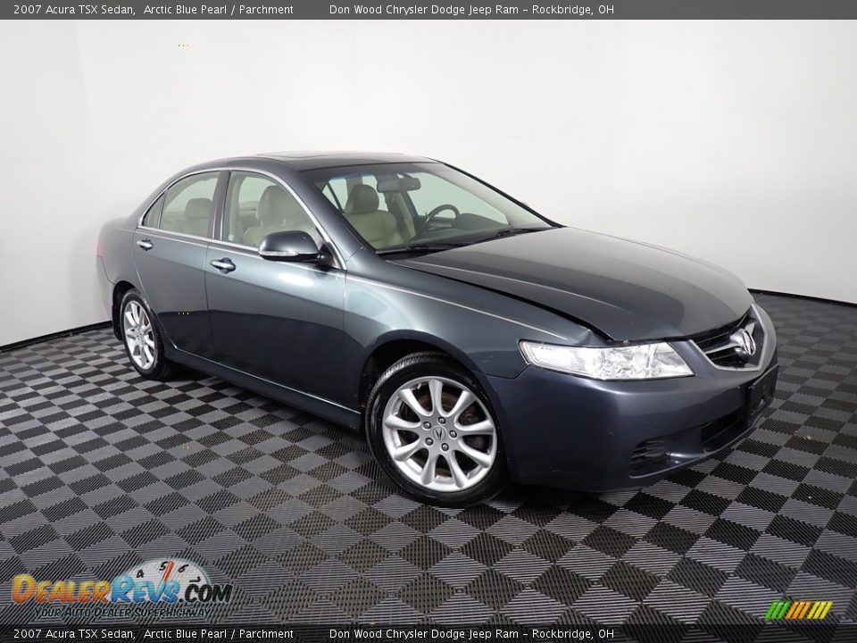 2007 Acura TSX Sedan Arctic Blue Pearl / Parchment Photo #3