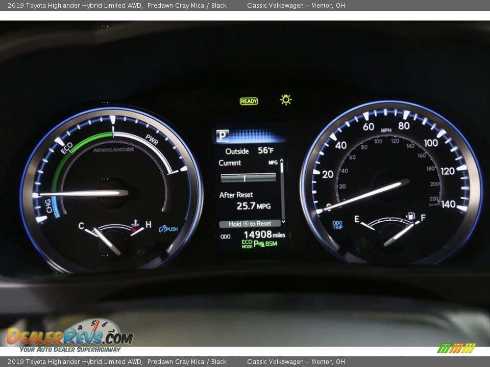 2019 Toyota Highlander Hybrid Limited AWD Predawn Gray Mica / Black Photo #9