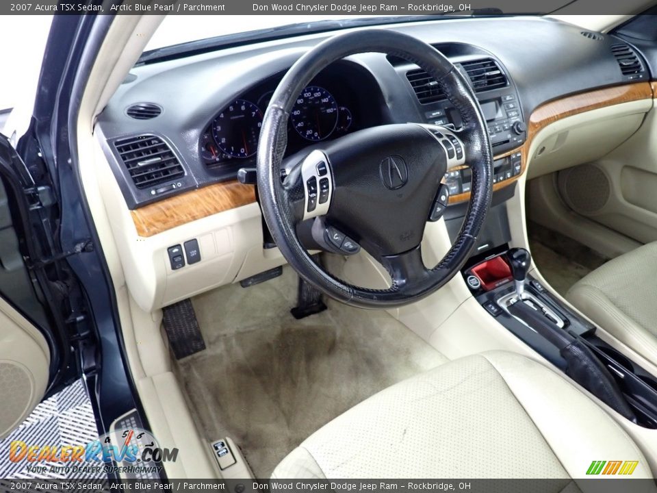 2007 Acura TSX Sedan Arctic Blue Pearl / Parchment Photo #19