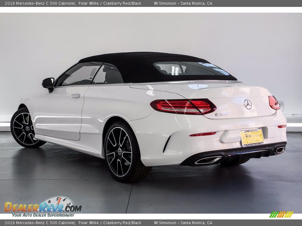 2019 Mercedes-Benz C 300 Cabriolet Polar White / Cranberry Red/Black Photo #2