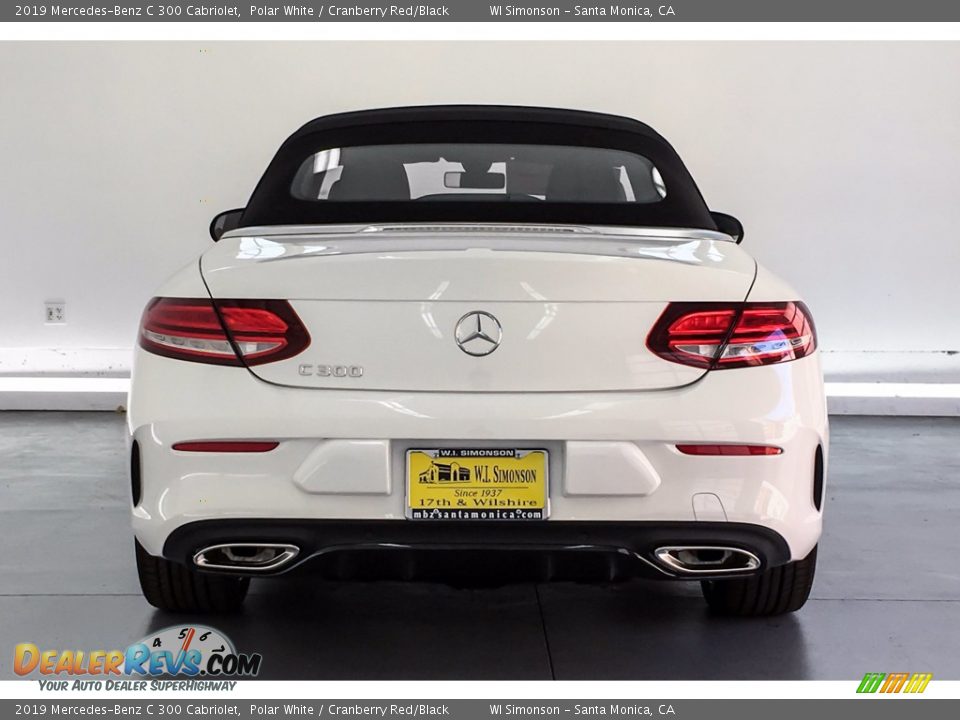 2019 Mercedes-Benz C 300 Cabriolet Polar White / Cranberry Red/Black Photo #3