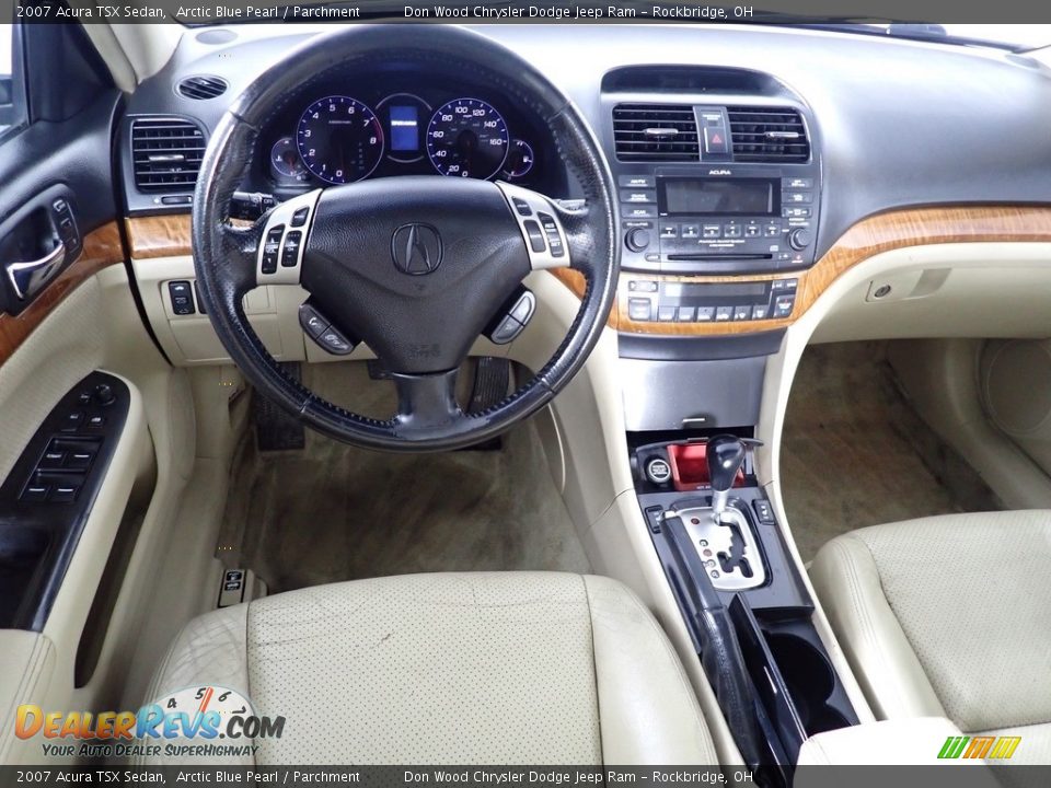 2007 Acura TSX Sedan Arctic Blue Pearl / Parchment Photo #23