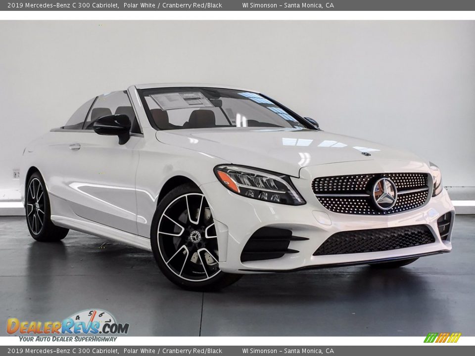 2019 Mercedes-Benz C 300 Cabriolet Polar White / Cranberry Red/Black Photo #12