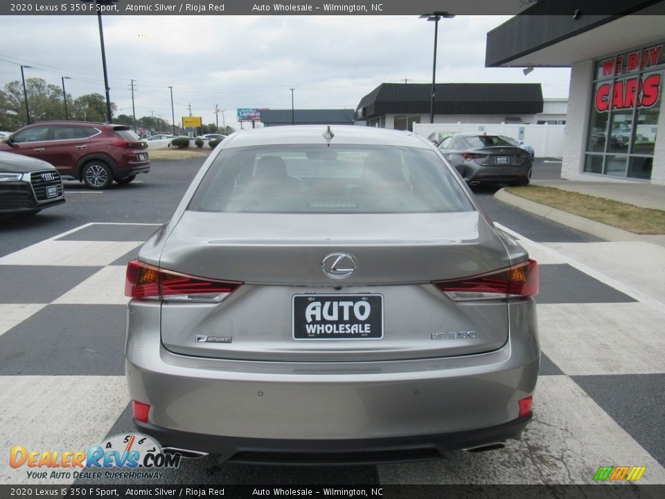 2020 Lexus IS 350 F Sport Atomic Silver / Rioja Red Photo #4