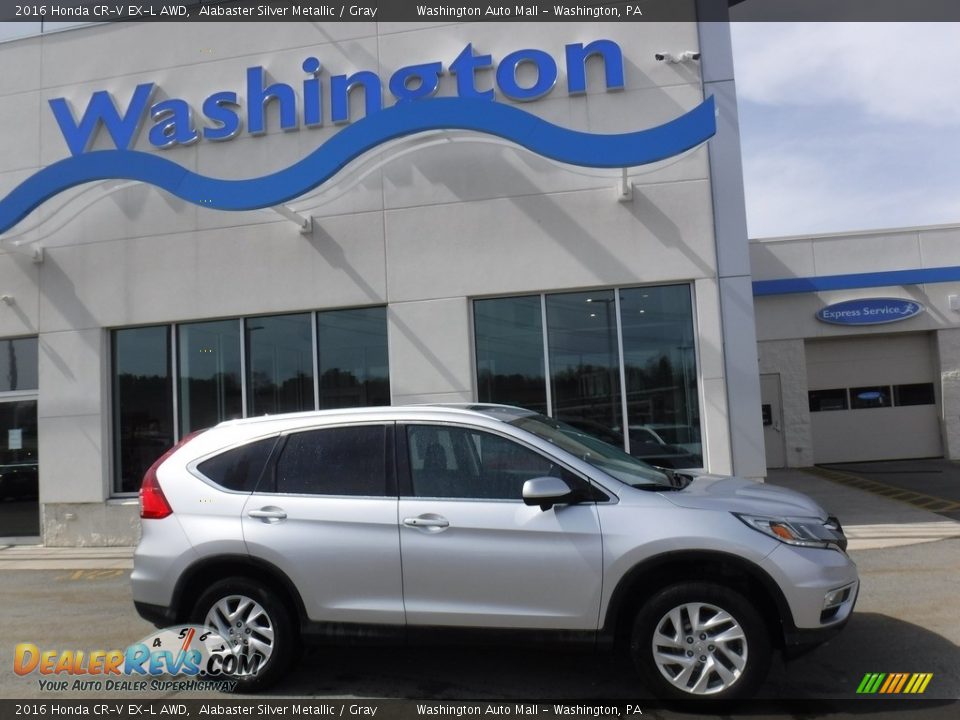 2016 Honda CR-V EX-L AWD Alabaster Silver Metallic / Gray Photo #2