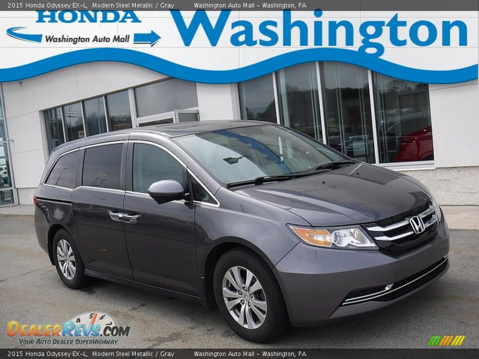 2015 Honda Odyssey EX-L Modern Steel Metallic / Gray Photo #1