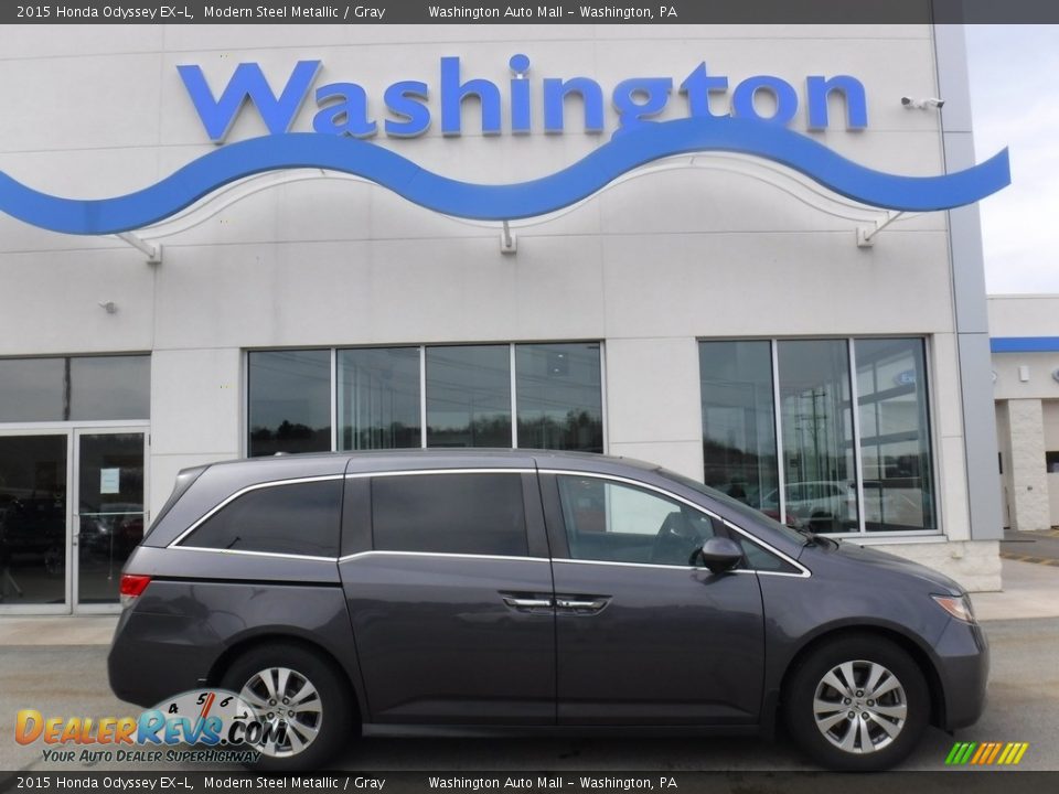 2015 Honda Odyssey EX-L Modern Steel Metallic / Gray Photo #2