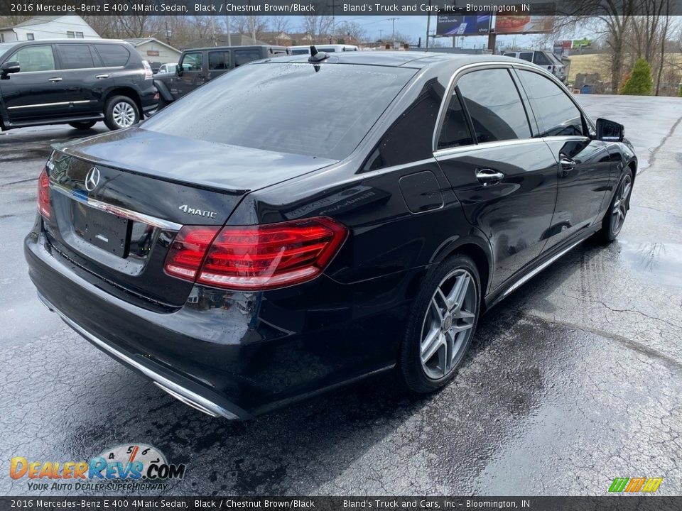 2016 Mercedes-Benz E 400 4Matic Sedan Black / Chestnut Brown/Black Photo #5