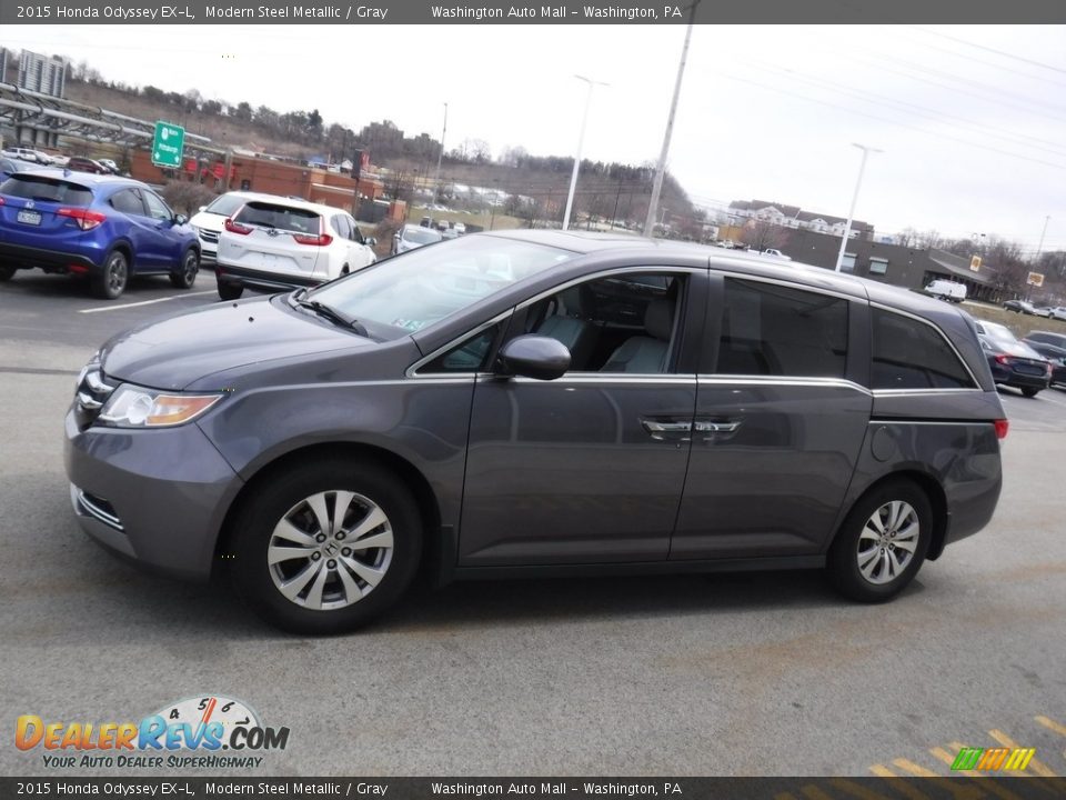 2015 Honda Odyssey EX-L Modern Steel Metallic / Gray Photo #7