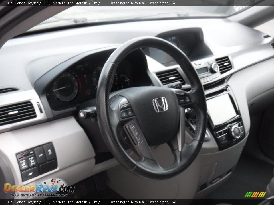 2015 Honda Odyssey EX-L Modern Steel Metallic / Gray Photo #11