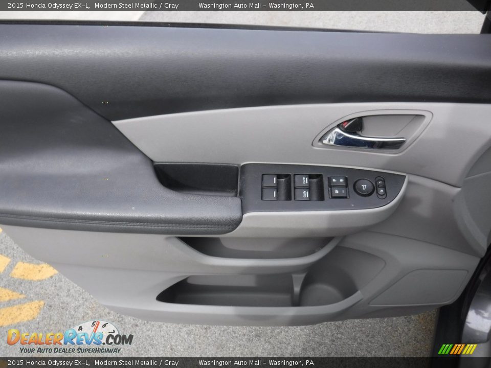 2015 Honda Odyssey EX-L Modern Steel Metallic / Gray Photo #15