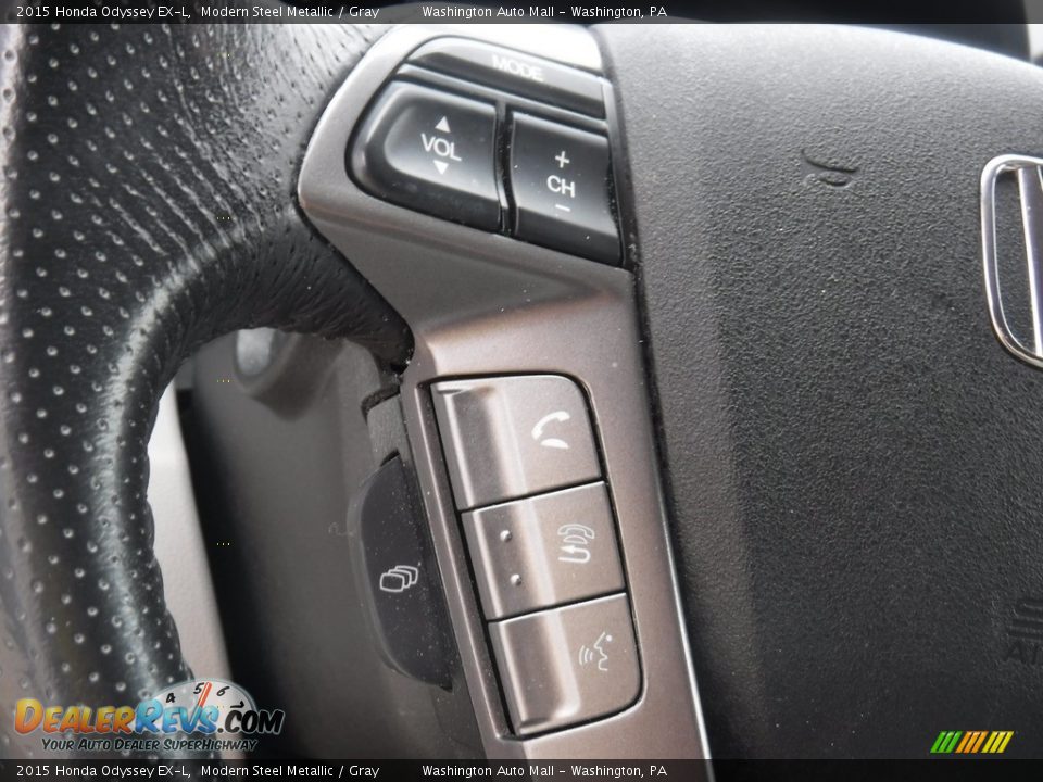 2015 Honda Odyssey EX-L Modern Steel Metallic / Gray Photo #21