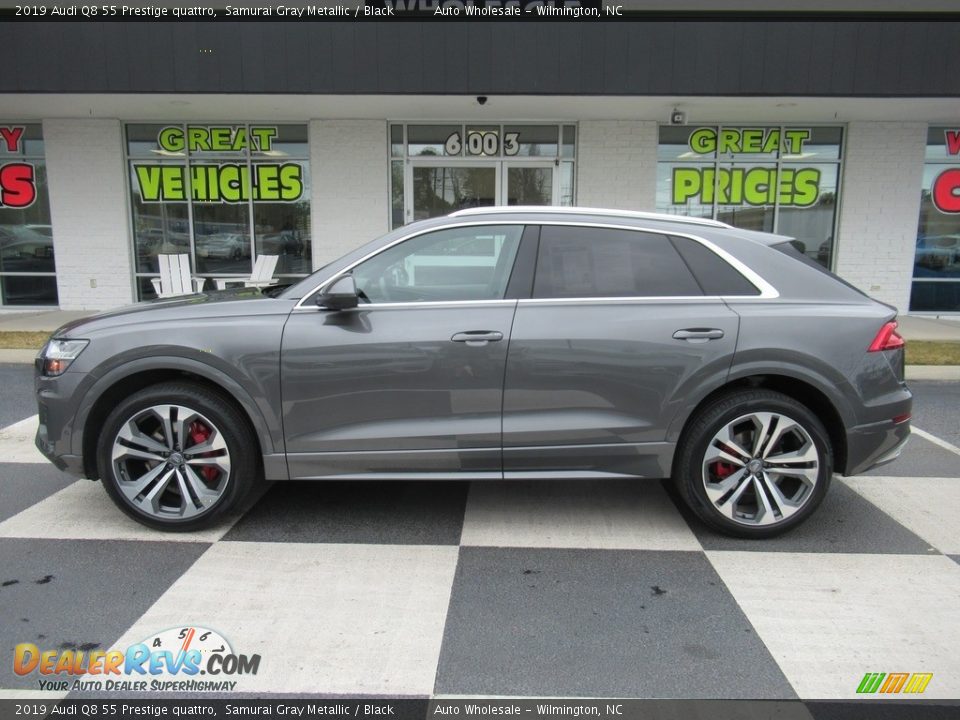 2019 Audi Q8 55 Prestige quattro Samurai Gray Metallic / Black Photo #1