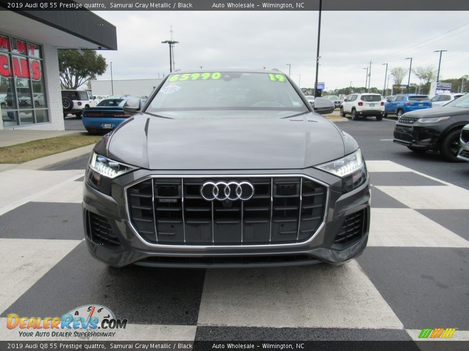 2019 Audi Q8 55 Prestige quattro Samurai Gray Metallic / Black Photo #2