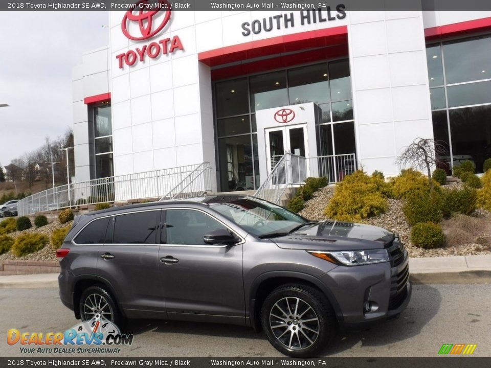 2018 Toyota Highlander SE AWD Predawn Gray Mica / Black Photo #2