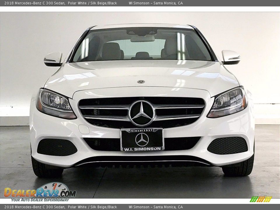 2018 Mercedes-Benz C 300 Sedan Polar White / Silk Beige/Black Photo #2