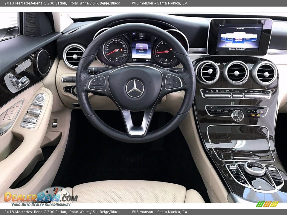 2018 Mercedes-Benz C 300 Sedan Polar White / Silk Beige/Black Photo #4