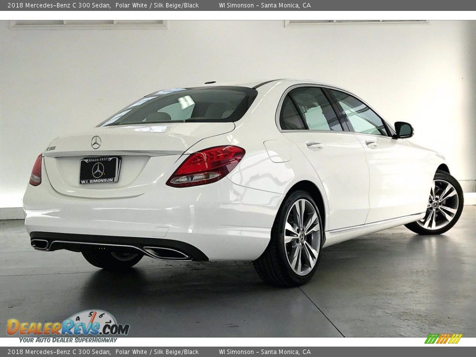 2018 Mercedes-Benz C 300 Sedan Polar White / Silk Beige/Black Photo #13