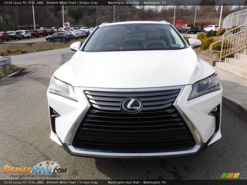 2018 Lexus RX 350L AWD Eminent White Pearl / Stratus Gray Photo #13