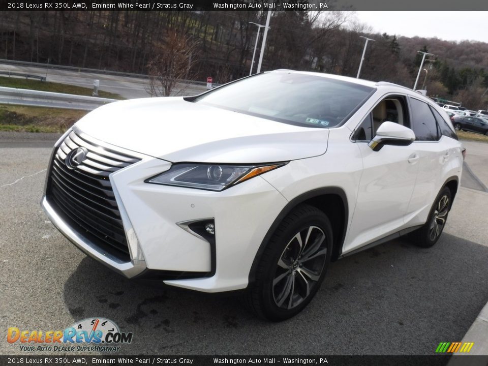 2018 Lexus RX 350L AWD Eminent White Pearl / Stratus Gray Photo #14