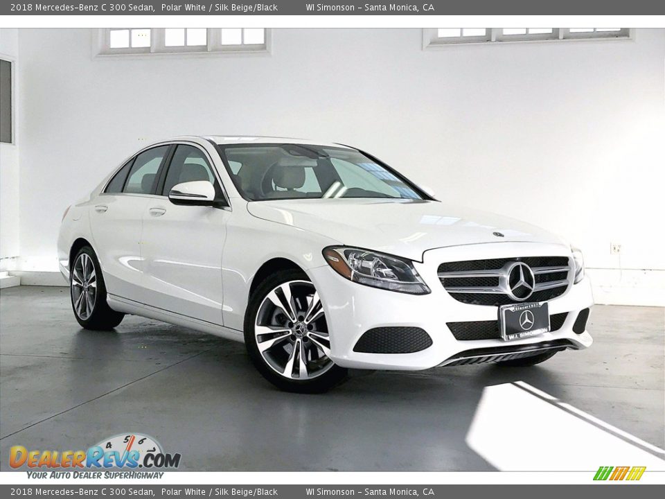 2018 Mercedes-Benz C 300 Sedan Polar White / Silk Beige/Black Photo #34