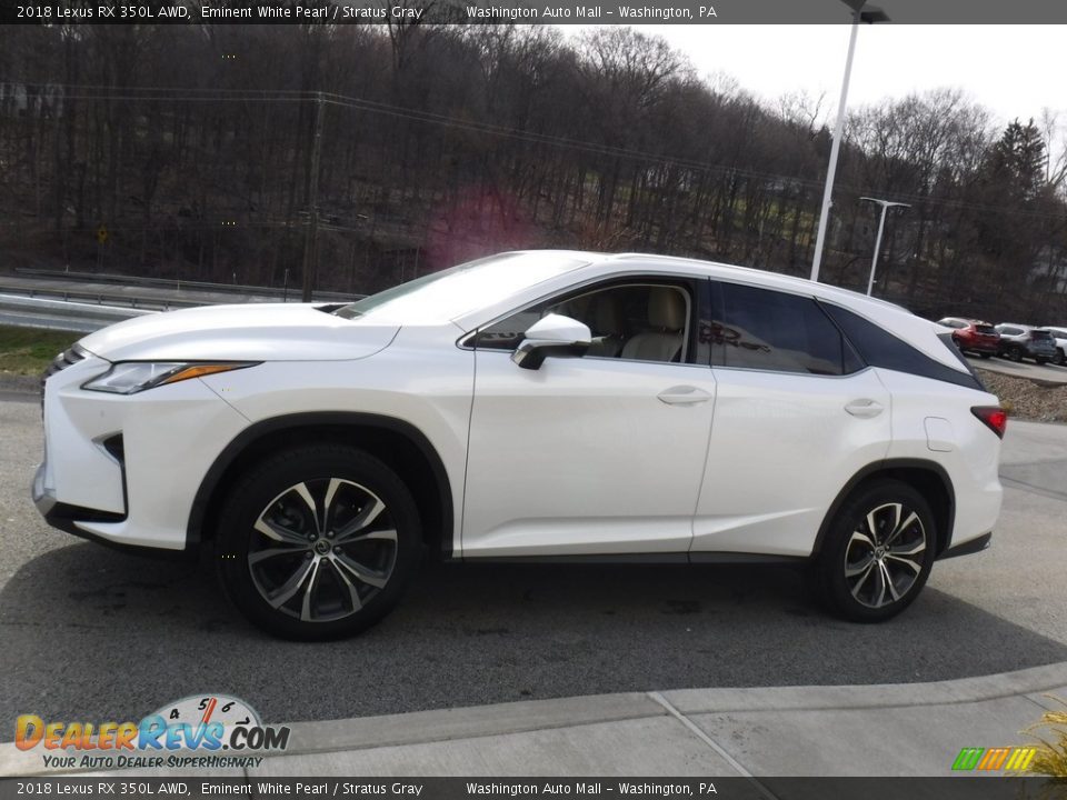 2018 Lexus RX 350L AWD Eminent White Pearl / Stratus Gray Photo #15