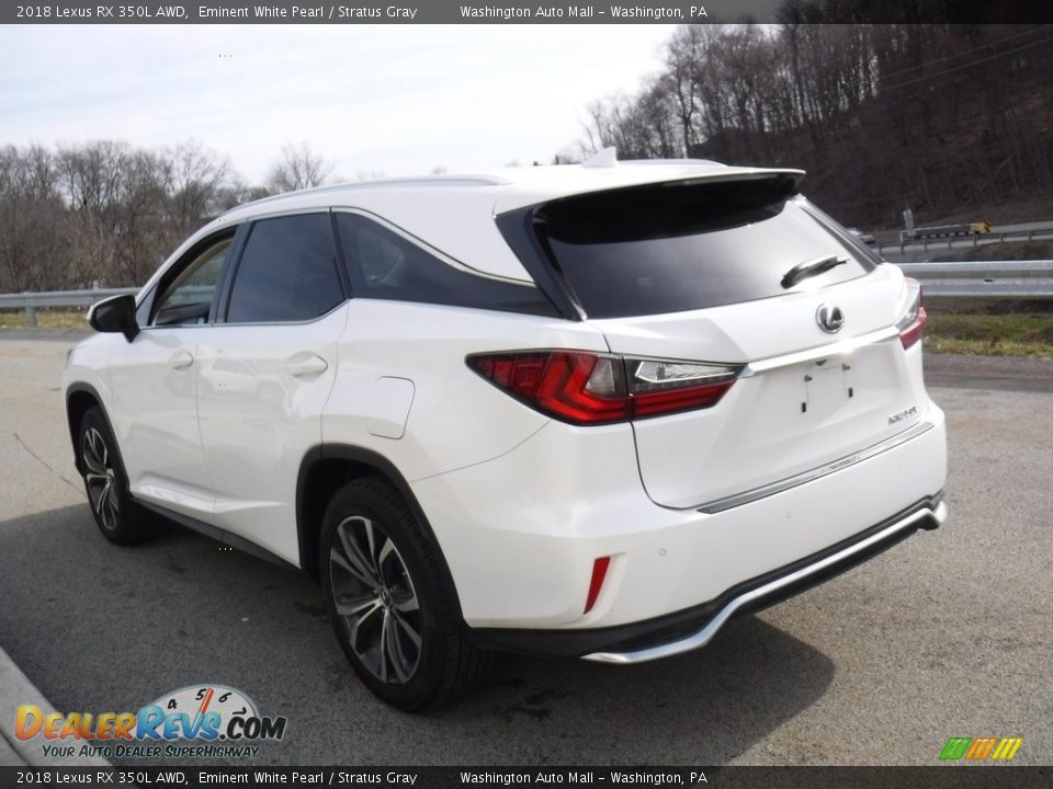 2018 Lexus RX 350L AWD Eminent White Pearl / Stratus Gray Photo #16