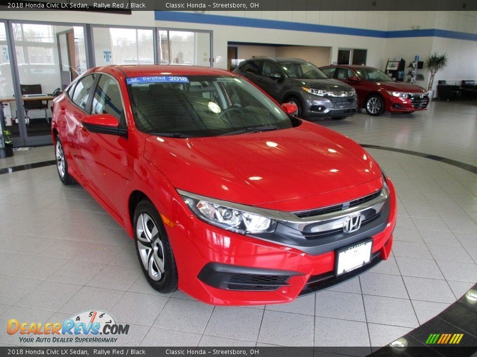 2018 Honda Civic LX Sedan Rallye Red / Black Photo #3