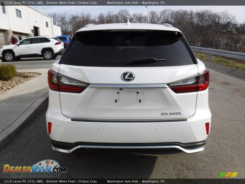 2018 Lexus RX 350L AWD Eminent White Pearl / Stratus Gray Photo #17